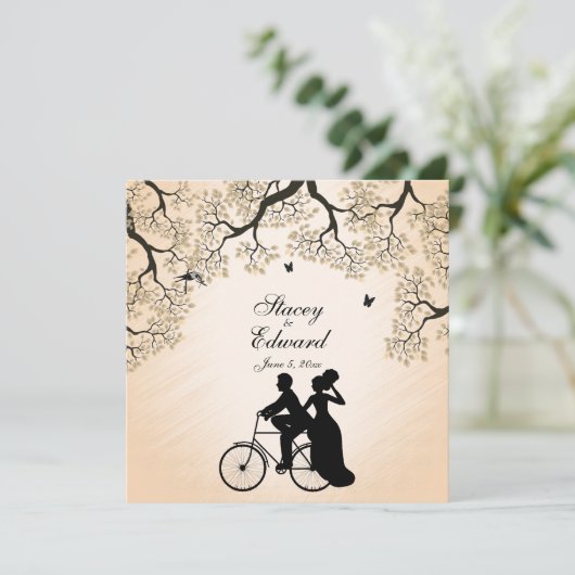 Bicycle Theme Weddenschap-wedstrijd Kaart (Staand voorkant)