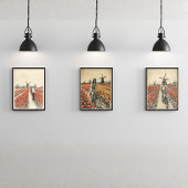 Bicycle through Tulip Fields – Dutch Countryside  Muurkunst Sets