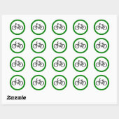 Bicycle Traffic Highway-teken Ronde Sticker (Vel)