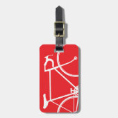 Bicycle Travel Bag Label Sjabloon Bagagelabel (Voorkant verticaal)