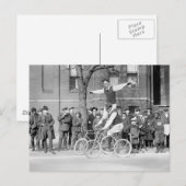 Bicycle Trick Riding, jaren 20 Briefkaart (Voorkant / Achterkant)