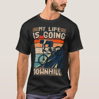 Bicycle van de bergbeklimmer Mijn leven gaat dood T-shirt