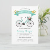 Bicycle Vrijgezellenfeest Deegels Mint Floral Kaart (Staand voorkant)