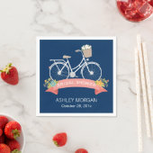 Bicycle Vrijgezellenfeest Navy Blue Coral Servetten (Insitu)