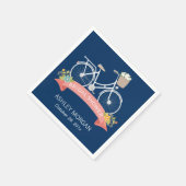 Bicycle Vrijgezellenfeest Navy Blue Coral Servetten (Hoek)