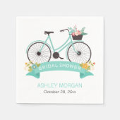Bicycle Vrijgezellenfeest Party Munt Green Floral Servetten (Voorkant)