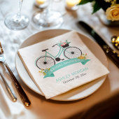 Bicycle Vrijgezellenfeest Party Munt Green Floral Servetten