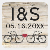  Bicycle Wedding Favor Stickers (Voorkant)