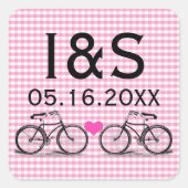  Bicycle Wedding Favor Stickers (Voorkant)