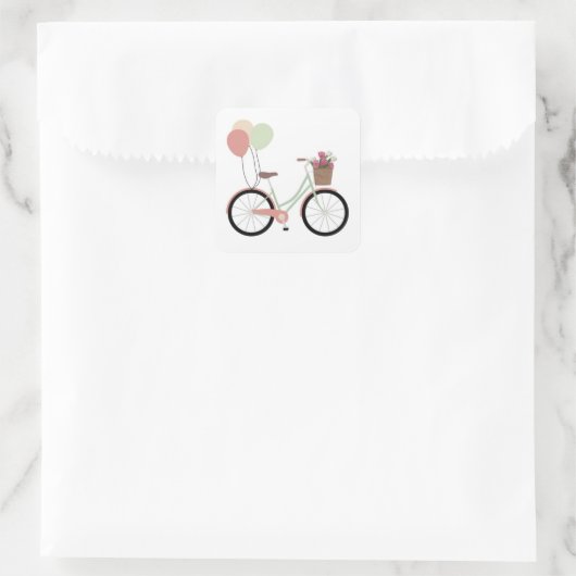 * BICYCLE WITH BALLOONS * STICKER (Tas)