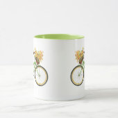 Bicycle With Bird and Flower Basket Green Yellow Mok (Midden)