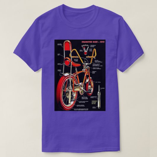 BICYCLES  1972 Wilde dragster Bike Advertis T-shirt (Design voorkant)