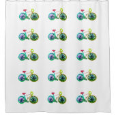 Bicycles die Green 4Lee fietsen Douchegordijn (Voorkant)