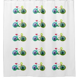 Bicycles die Green 4Lee fietsen Douchegordijn