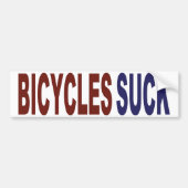 Bicycles Suck Bumpersticker (Voorkant)