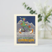 Bicyclette Omnium Vintage Poster 1924 Briefkaart (Staand voorkant)