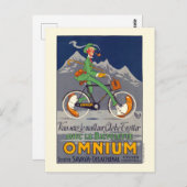 Bicyclette Omnium Vintage Poster 1924 Briefkaart (Voorkant / Achterkant)