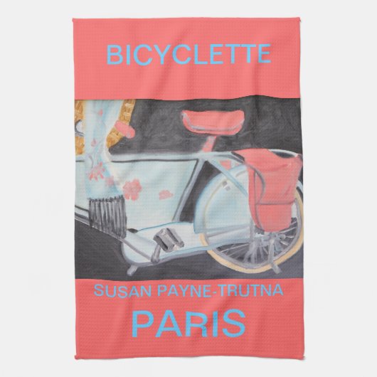 BICYCLETTE PARIS KITCHEN TOWEL THEEDOEK (Verticaal)