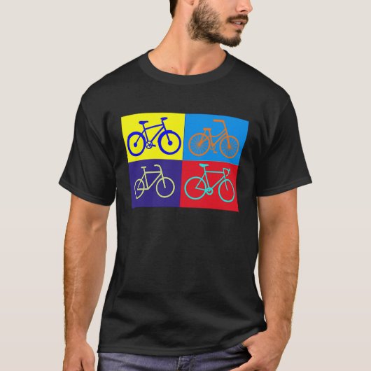 bicycling accessories bicycle cycling cyclists art t-shirt (Voorkant)