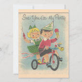 Bicycling Birthday Invitation Kaart (Voorkant)