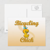 Bicycling Chick Briefkaart (Voorkant / Achterkant)