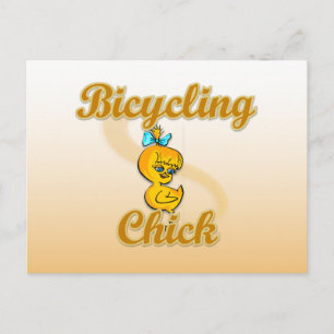 Bicycling Chick Briefkaart