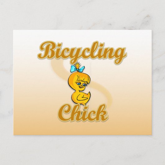Bicycling Chick Briefkaart (Voorkant)