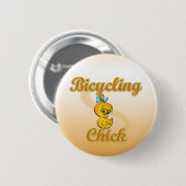 Bicycling Chick Ronde Button 5,7 Cm (Voorkant /achterkant)