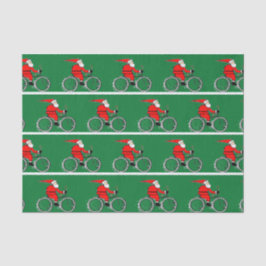 Bicycling Cyclist Christmas Tissue Paper Tissuepapier