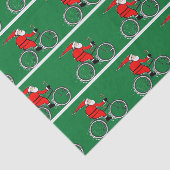Bicycling Cyclist Christmas Tissue Paper Tissuepapier (Detail)