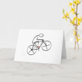 Bicyclist Birthday Kaart (Gele Bloem)
