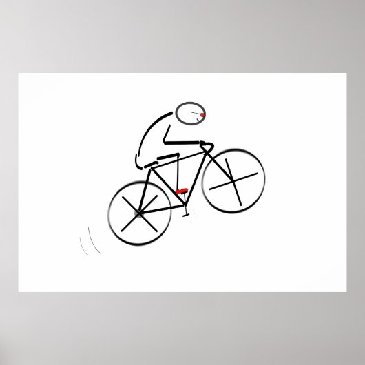 Bicyclist Birthday Poster (Voorkant)