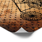 Bicyclist Brown Dot Background Poster (Hoek)