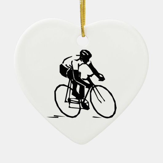 Bicyclist/cyclist/Rider Keramisch Ornament (Voorkant)