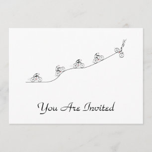 Bicyclist die over de heuvel gaat kaart