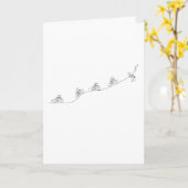 Bicyclist die over de heuvel gaat kaart (Gele Bloem)