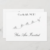 Bicyclist die over de op maat gemaakte heuvel gaat kaart (Voorkant / Achterkant)