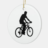 Bicyclist Silhouette Keramisch Ornament (Links)