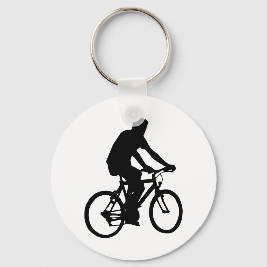 Bicyclist Silhouette Sleutelhanger (Voorkant)