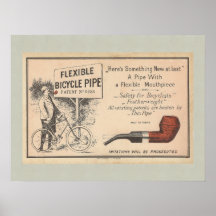 Bicyclisten die een pijp roken Funny 