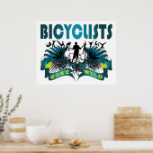 Bicyclists krijgen Wild Poster (Keuken)