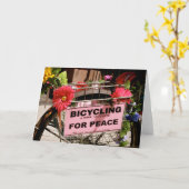Bicyling voor Vrede Kaart (Gele Bloem)