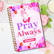 Bid altijd Boho Christelijk Teen Girl Journal