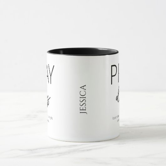 Bid Altijd Christelijk Geloof Koffie Mok (Midden)