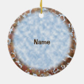 Bid altijd Christelijk Kruis Keramisch Ornament (Achterkant)