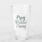 Bid Bijbelvers Christelijk Gebed Groen en Wit Glas (Voorkant)