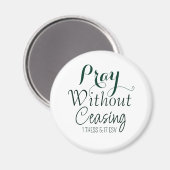 Bid Bijbelvers Christelijk Gebed Groen en Wit Magneet (Voorkant / Achterkant)