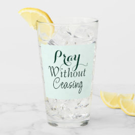 Bid Bijbelvers Christelijk Gebed Licht Groen Glas