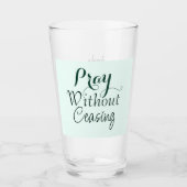 Bid Bijbelvers Christelijk Gebed Licht Groen Glas (Voorkant)