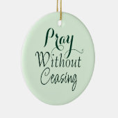 Bid Bijbelvers Christelijk Gebed Licht Groen Keramisch Ornament (Rechts)